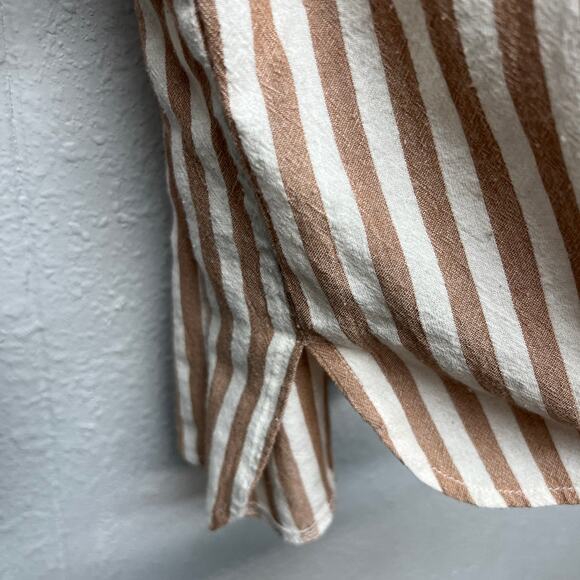 MSJ Striped Shirt Womens 2XL Cotton Business Capsule Workwear Minimalist Relaxed - Picture 9 of 13